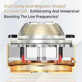 CCA ND DD3 10mm dual magnetic dual cavity driver close-up highlighting high-resolution detail