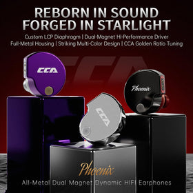 CCA Phoenix driver close-up highlighting dual-magnet 10mm driver benefit