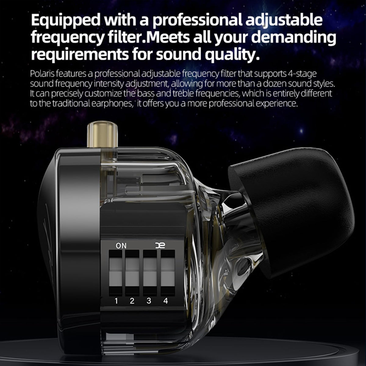 CCA Polaris detachable 2-pin cable enables easy swaps for different setups.