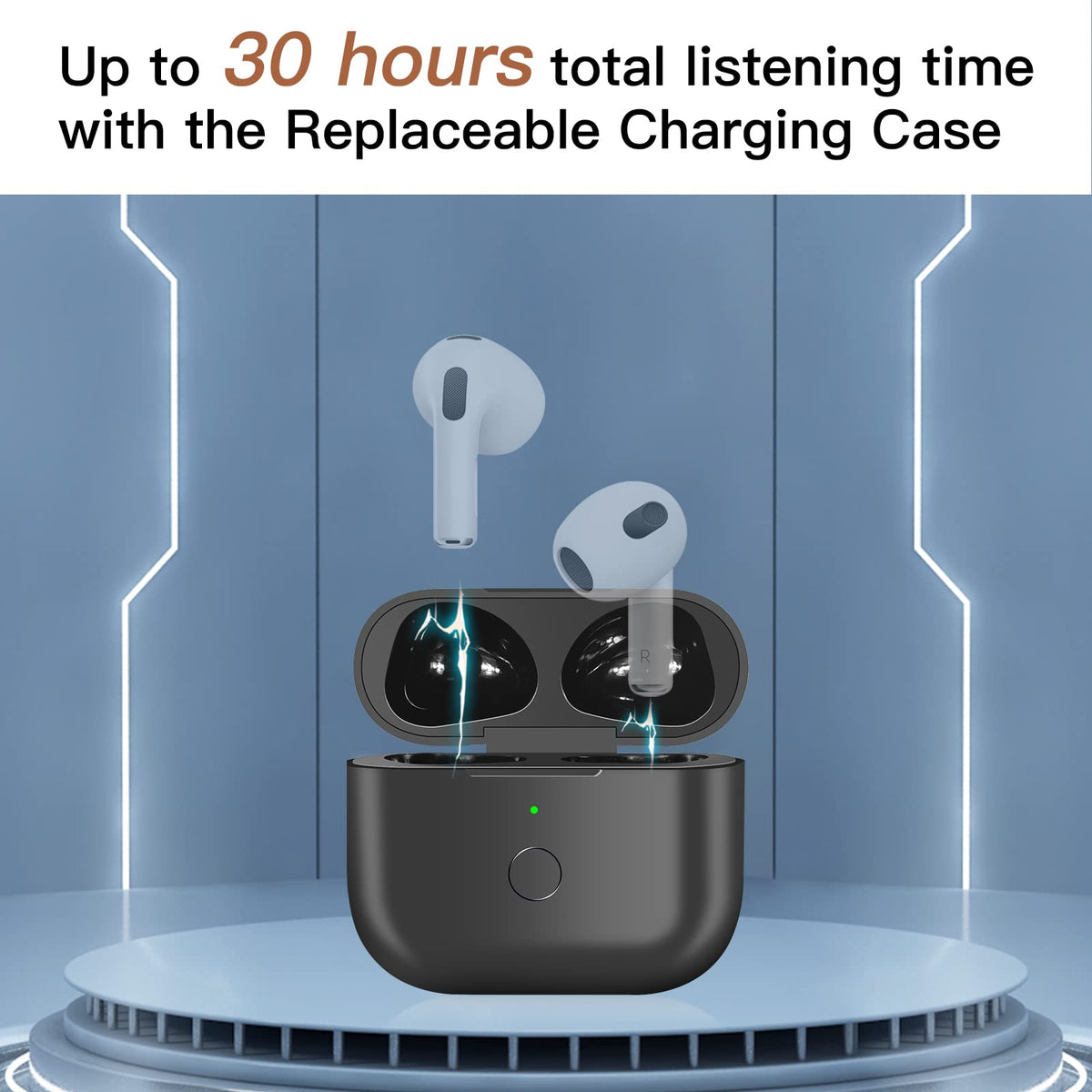 CCAN AirPod 3 charging case battery indicator area highlights 600 mAh capacity