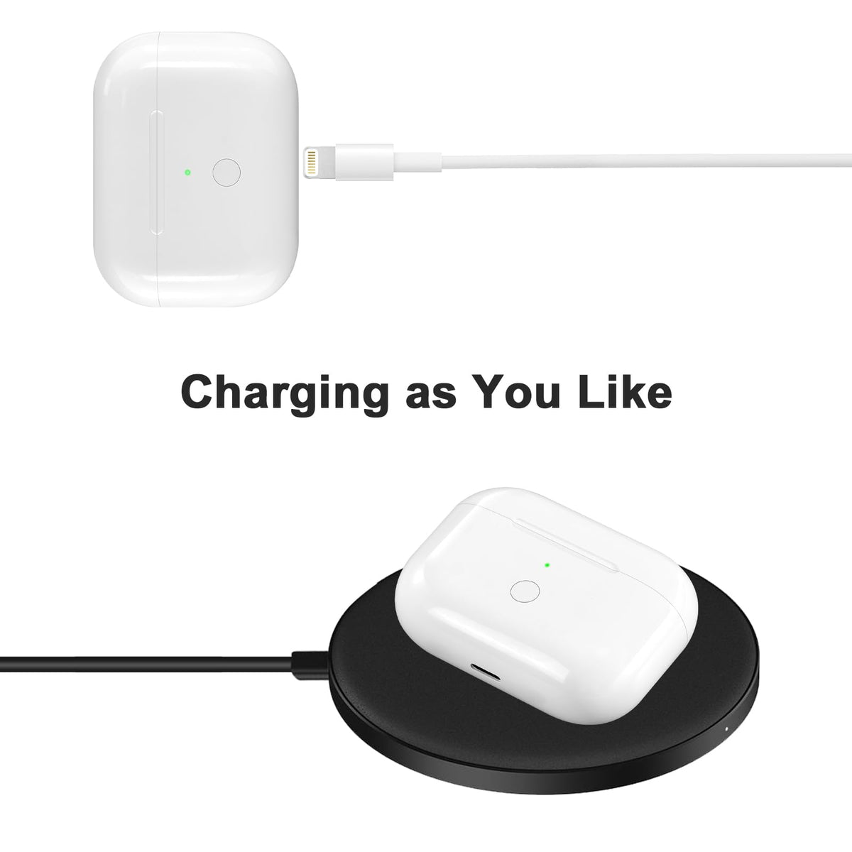 CCAN AirPods Pro case close-up shows nano-coating shell for 360-degree protection