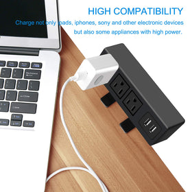 CCCEI cable management on a desk creates tidy organization