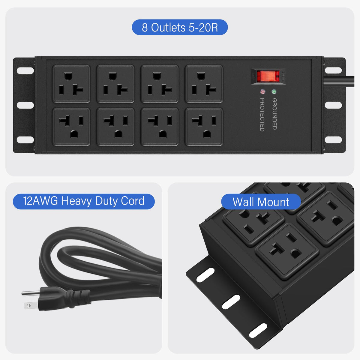 CCCEI closeup of outlets and illuminated reset switch for easy control benefit