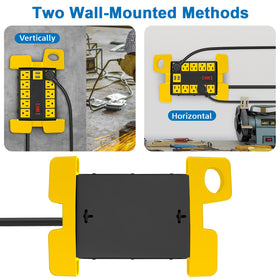 CCCEI close-up of the resettable circuit breaker offering overload protection and quick resets