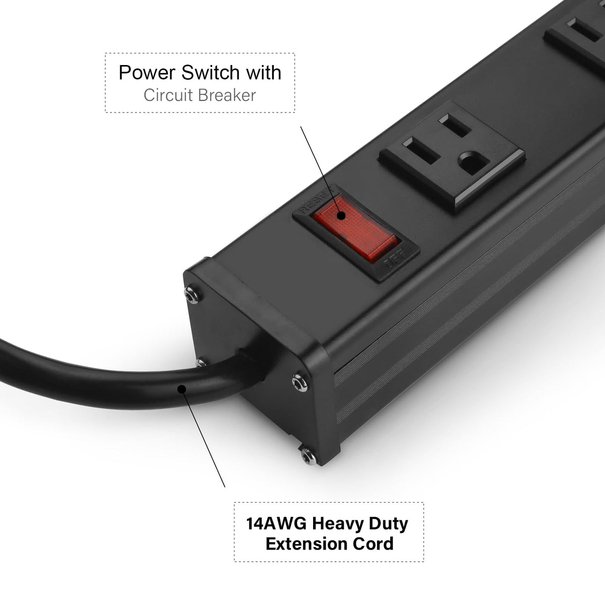 CCCEI visible 6ft cord and grounded plug providing flexible reach and secure connection