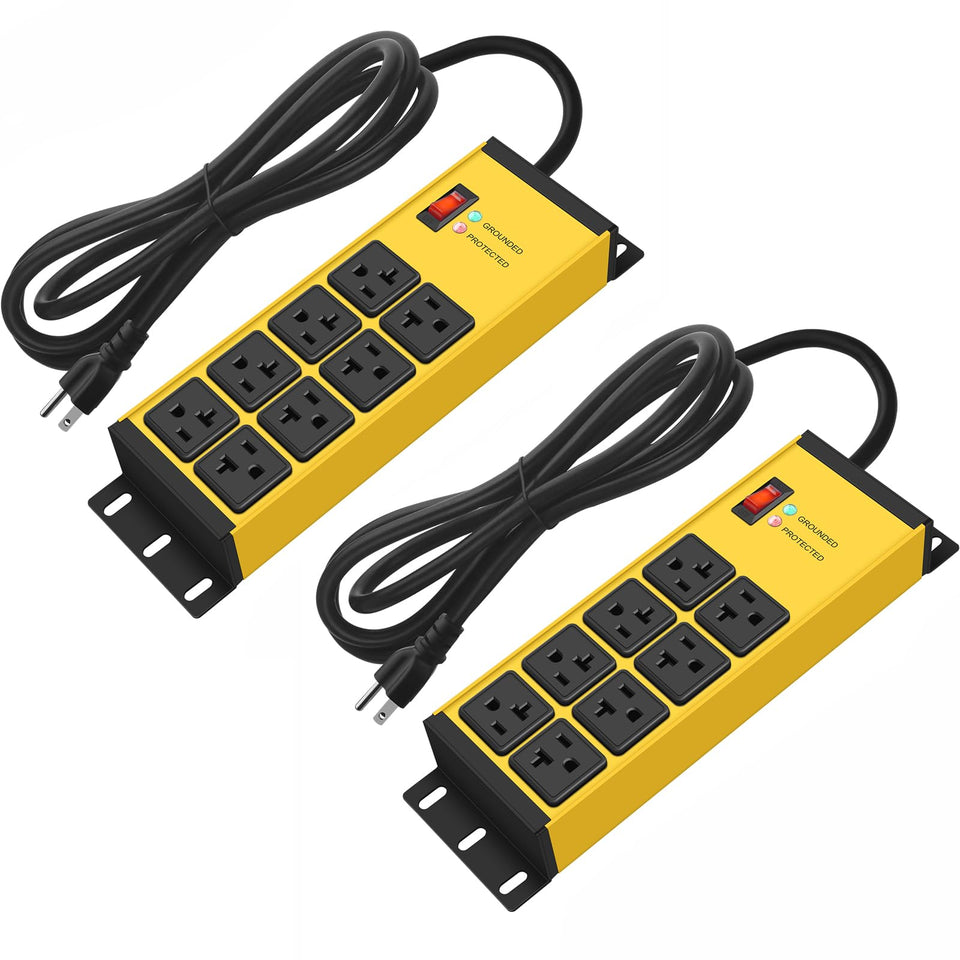 CCCEI front metal power strip eight outlets for organized tool power