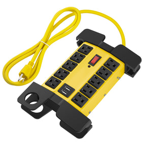 CCCEI front view showing 15 outlets and durable metal housing for organized power