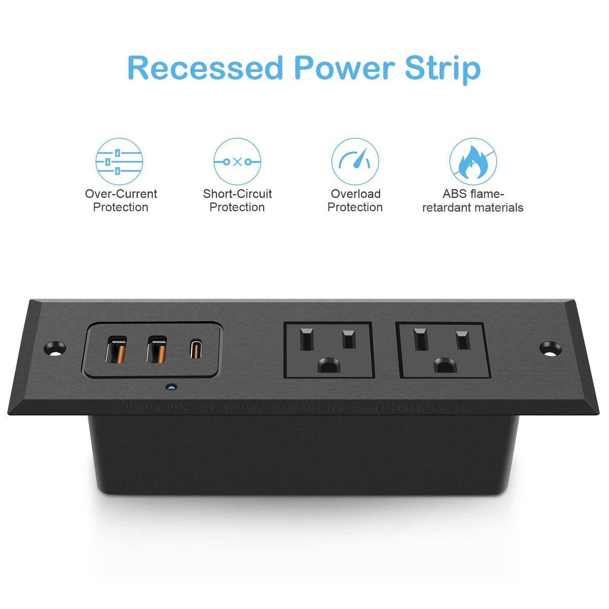 CCCEI in-use on a bedroom nightstand reducing cord clutter and charging devices