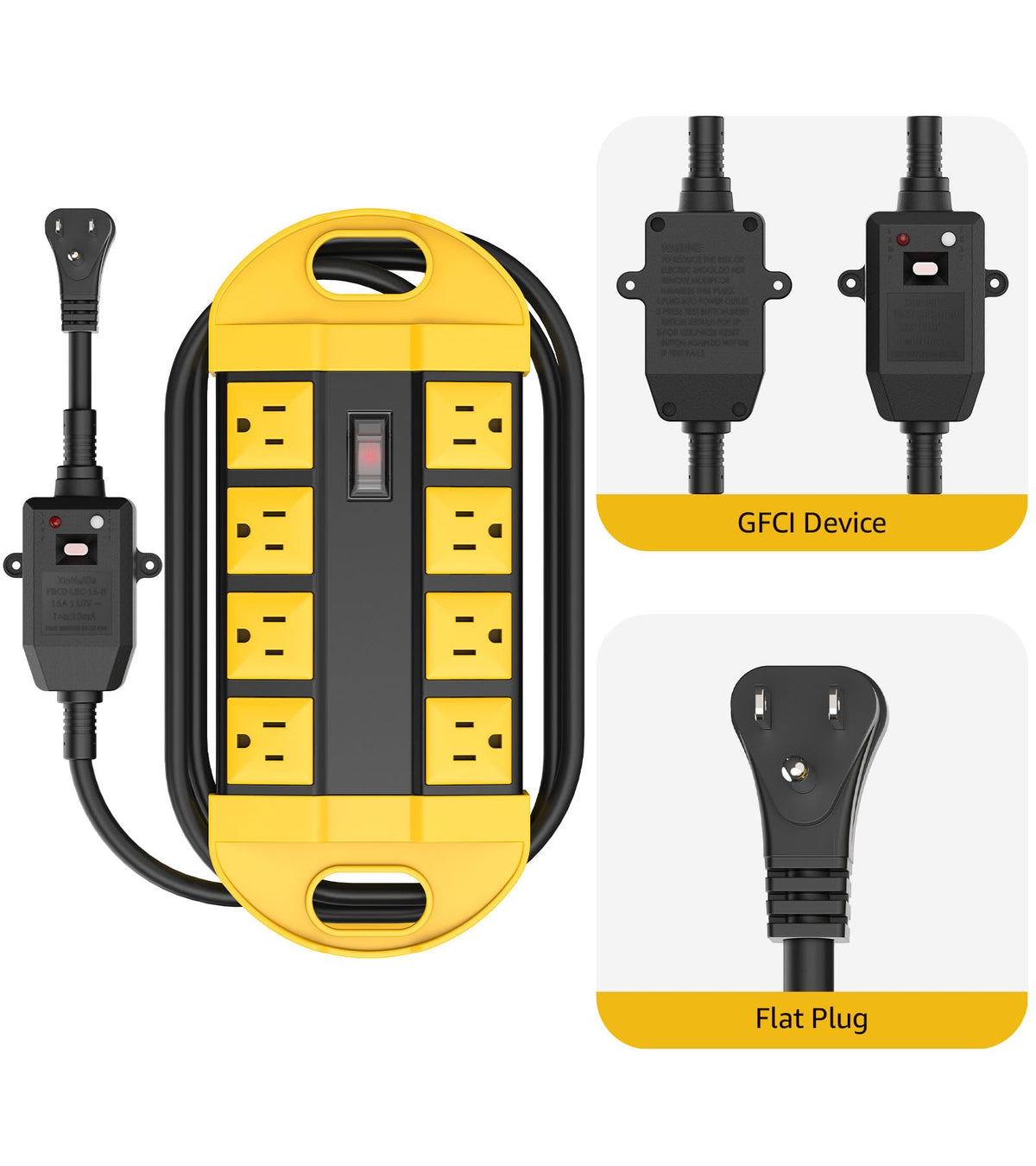 CCCEI in use powering holiday lights on a patio, providing convenient outdoor power