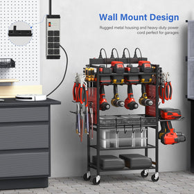 CCCEI in a garage workshop powering tools for efficient organized workspace use