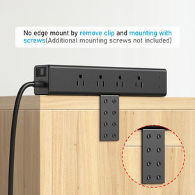 CCCEI clamped to a standing desk edge for organized power access