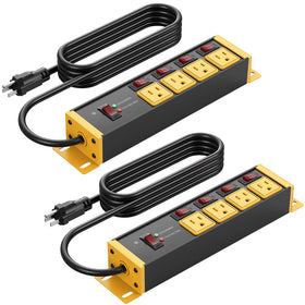 CCCEI power strip with four outlets and an independent switch for precise control.