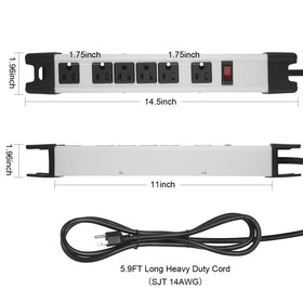 CCCEI side view showing 6ft cord and cord-holder for tidy cable management benefit