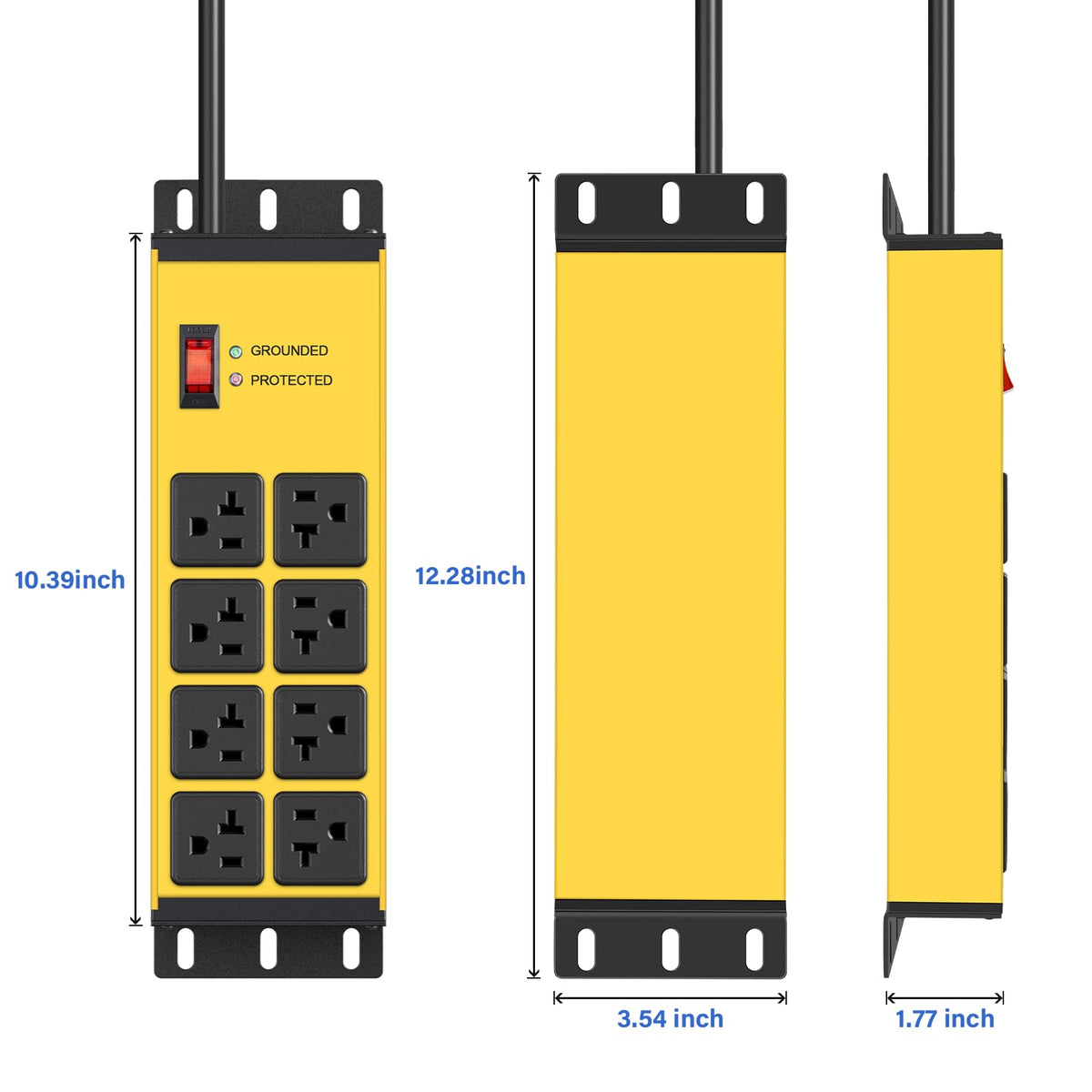 CCCEI size comparison with hands showing compact, mountable form factor for workshops
