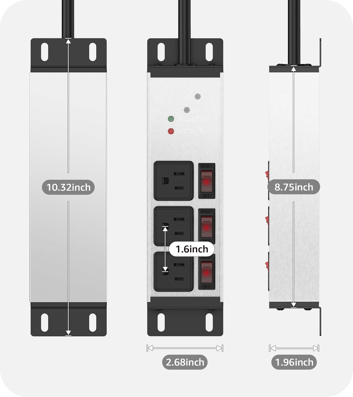 CCCEI illuminated surge indicator light showing active surge protection status
