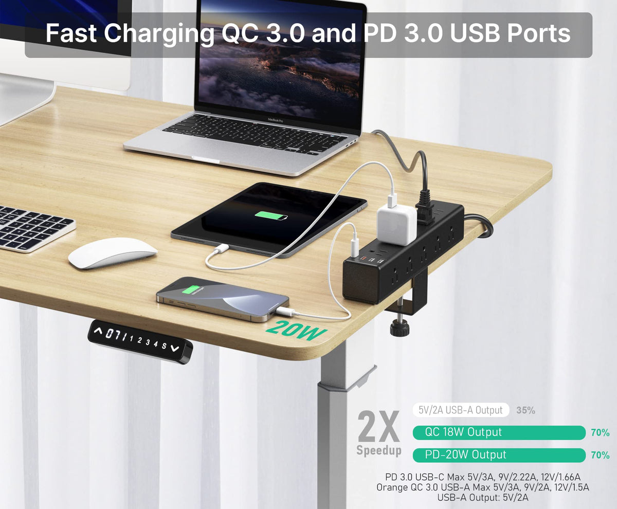 CCCEI USB-C and QC USB-A port close-up showing fast charging capability