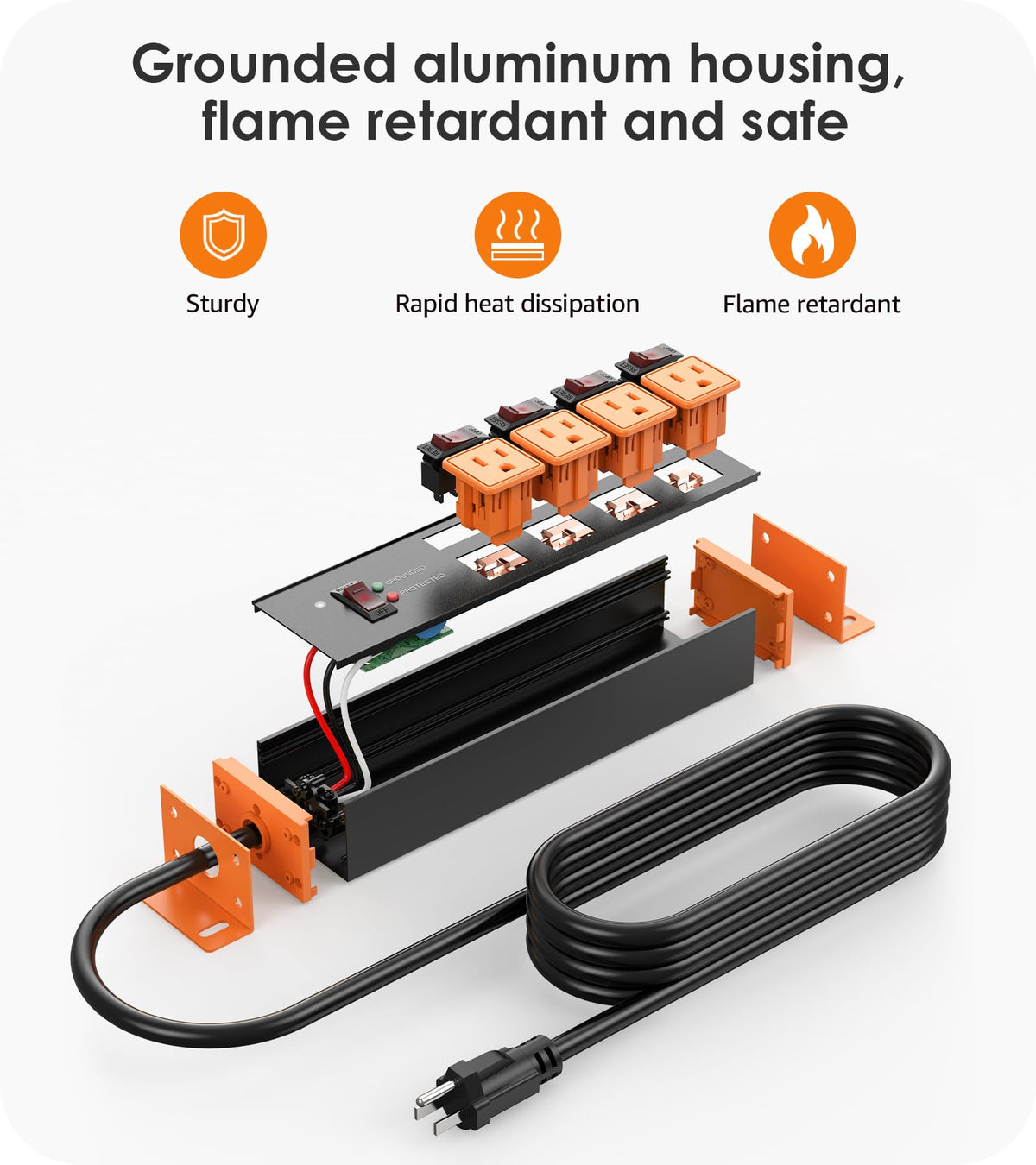 CCCEI four wide-spaced outlets prevent crowded plugs during high power use