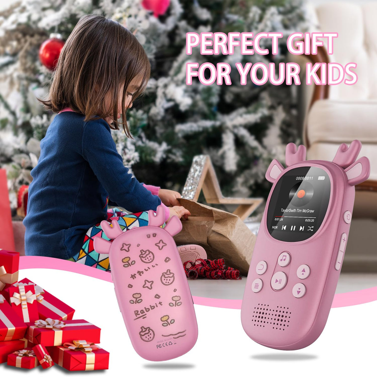 CCHKFEI one-click music access makes listening simple for kids