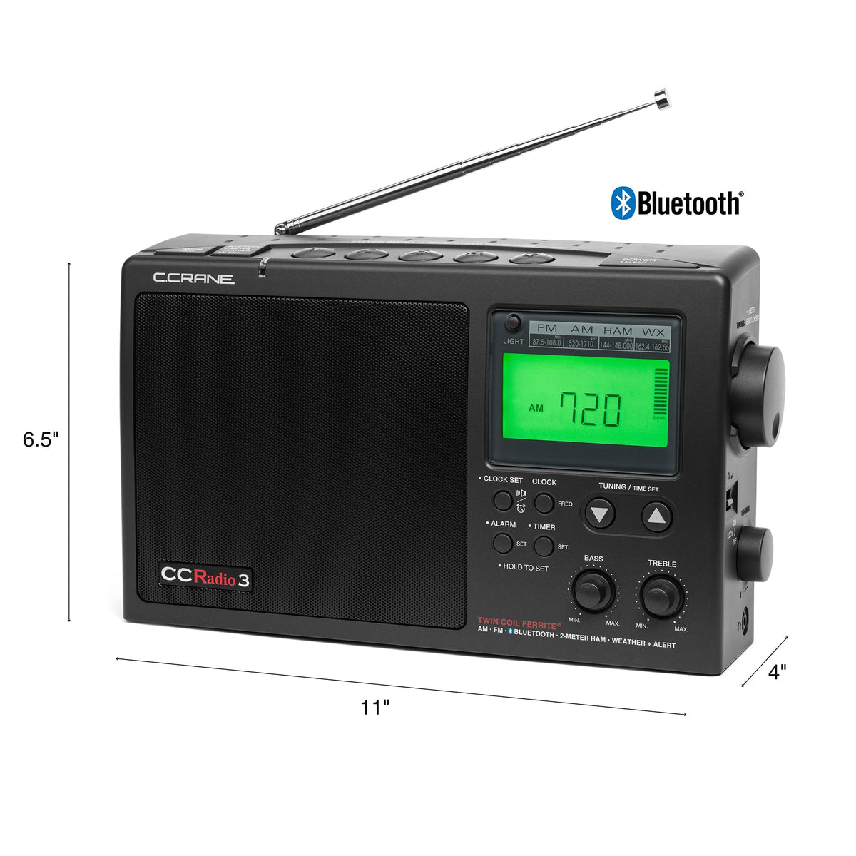 C. Crane CCRadio 3 enables Bluetooth streaming from a phone or speaker.