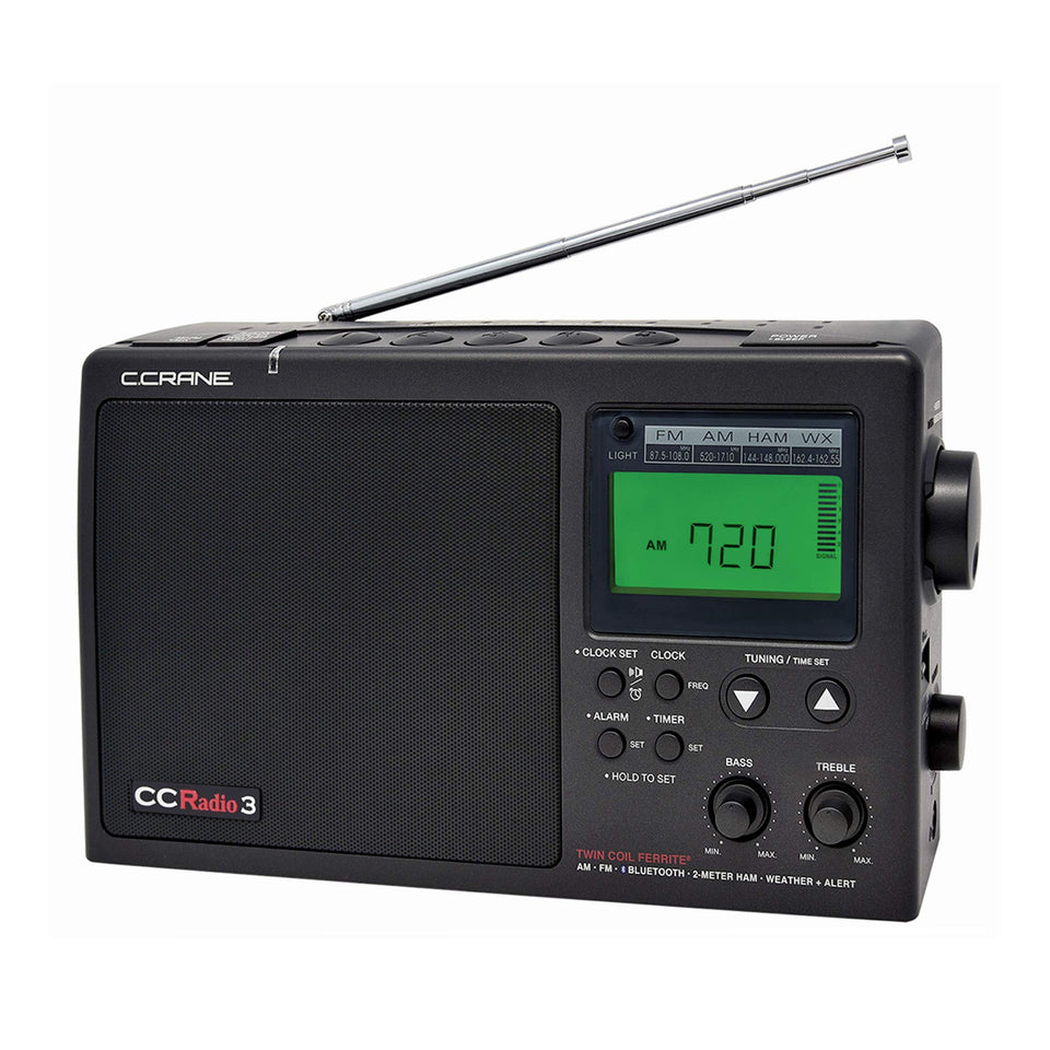 C. Crane CCRadio 3 with twin-coil AM antenna delivers superior long-range reception.