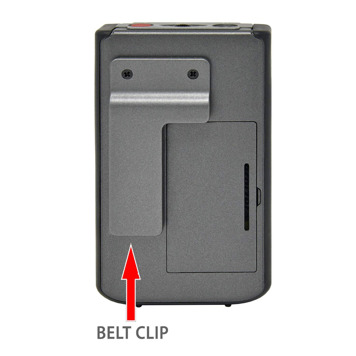 C. Crane CC Pocket battery compartment powered by two AA cells.