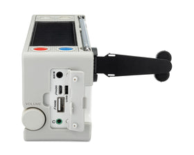 C.Crane CCRadio Solar replaceable lithium-ion battery for long use.
