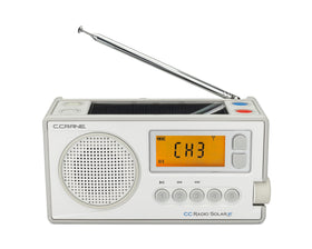 C.Crane CCRadio Solar bright LED flashlight for night tasks.