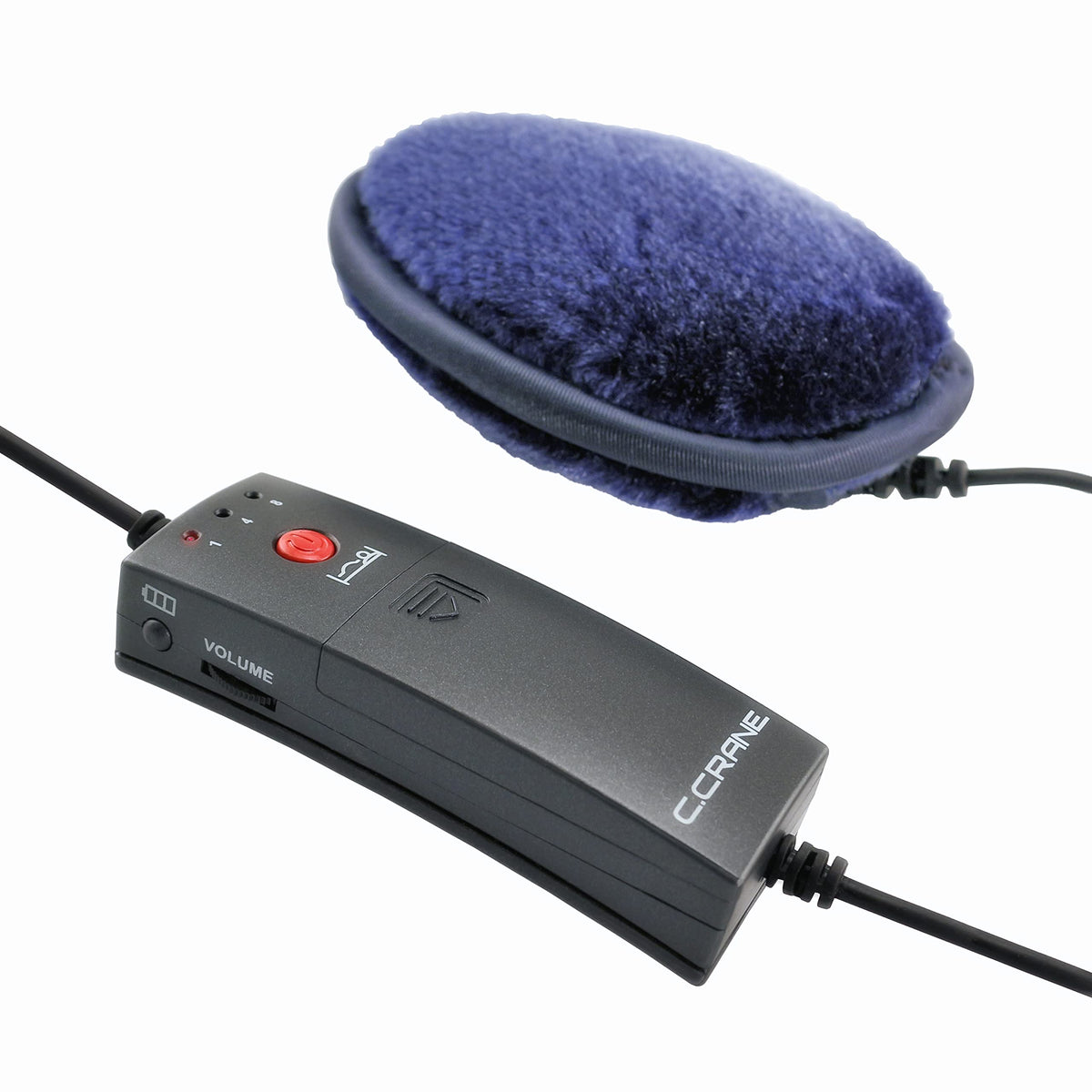 C.Crane SoftSpeaker 3K under pillow for comfortable private listening at night.