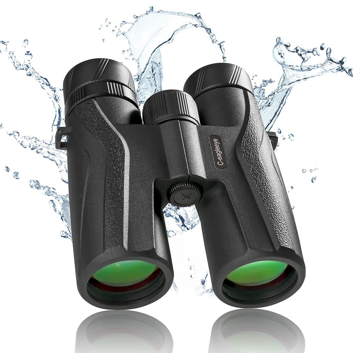 Compact C-eagleeye binoculars with included travel case for easy packing