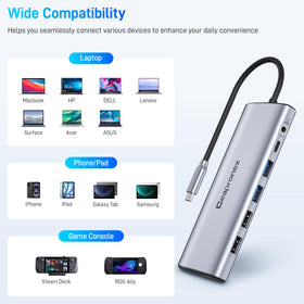 Ceapronex 3.5mm audio/mic combo port for calls and media playback.