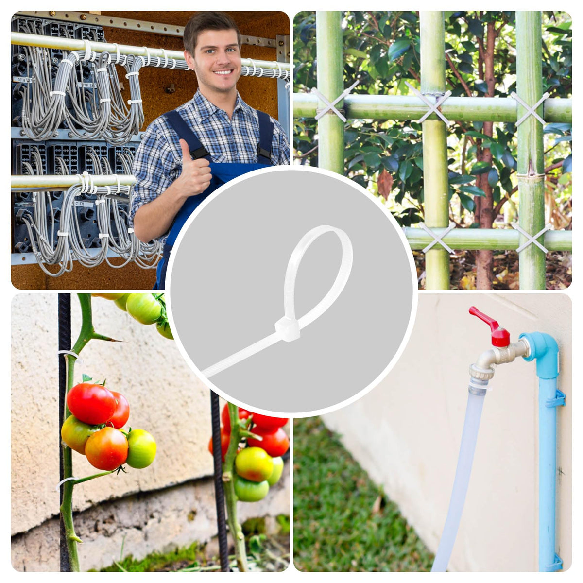 Cehony indoor-outdoor use zip ties blend discreetly with surroundings