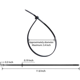 Cehony heavy-duty zip ties 50lbs tensile strength ensure secure cable management.