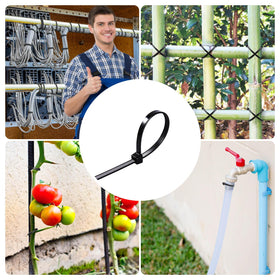 Cehony zip ties smooth entry end facilitates easy insertion and fastening.
