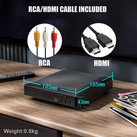 Ceihoit back panel with HDMI and RCA ports, ensures wide TV compatibility