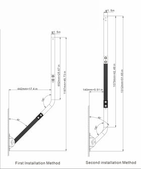 cekay bracket locking pin detail illustrating secure tilt and rotation lock