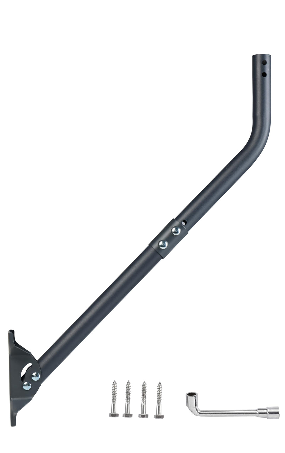 cekay mounted pole front view showing sturdy build and quick install benefit