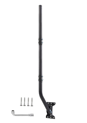 cekay front view of pole and bracket kit showing ready-to-install components and durability