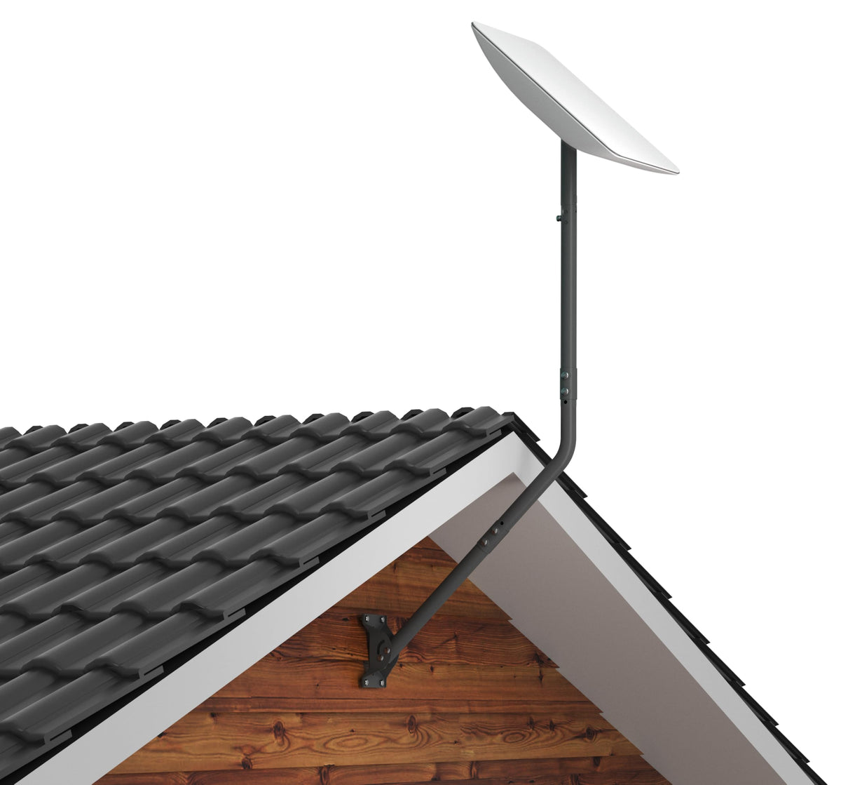 cekay eave mount at angle illustrating flexible installation on roofs and overhangs