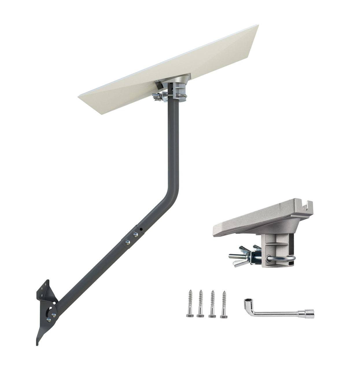 CEKAY front view of mounted Starlink dish showing secure fit and stability