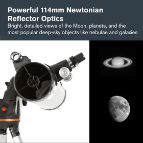 Two eyepieces on the Celestron 114LCM: 25mm and 9mm