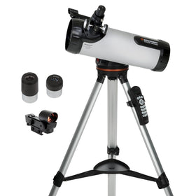 Celestron 114LCM on full-height tripod for steady backyard viewing