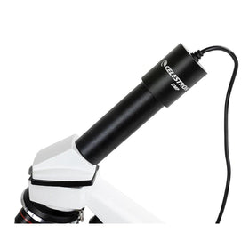Celestron 5MP imager aluminum housing offers durable, classroom-ready design.