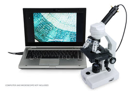 Celestron 5MP imager works with Mac and Windows PC software for easy use.