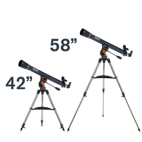 Celestron AstroMaster 70AZ fully coated optics deliver bright, sharp imagery.
