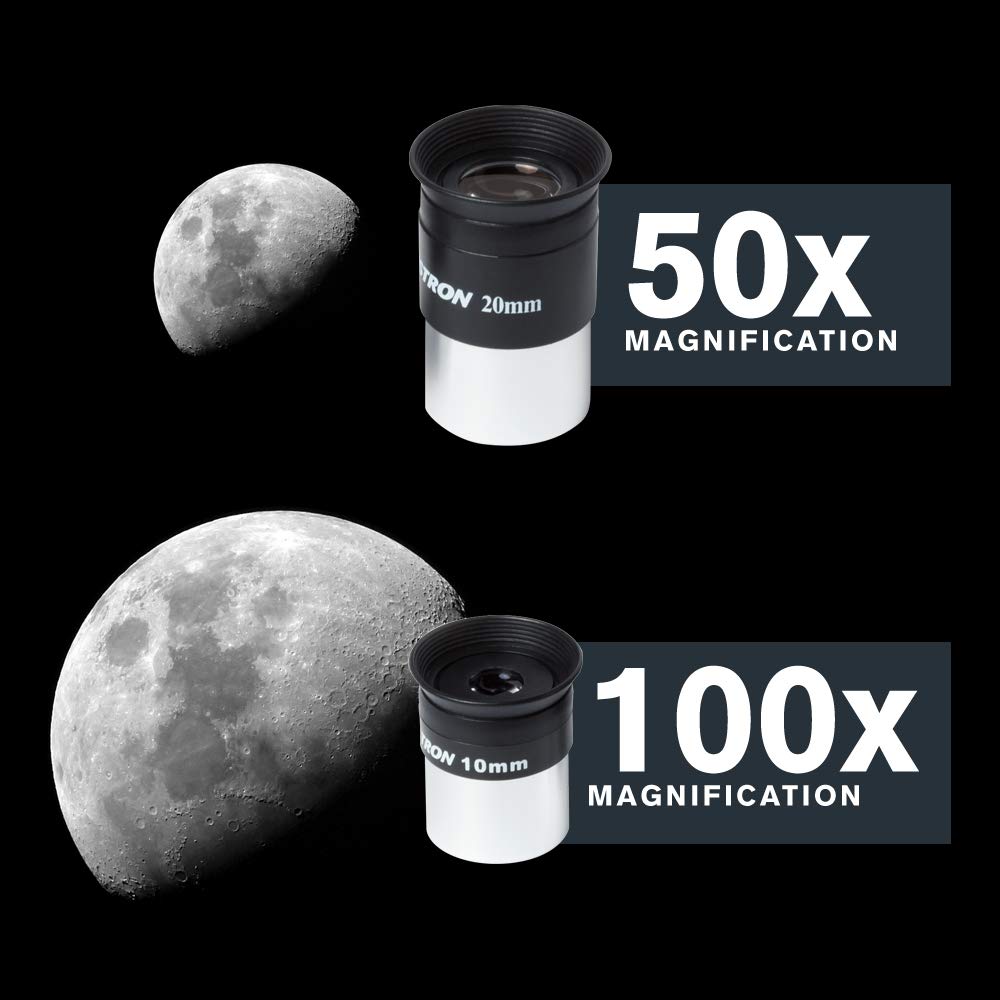 Celestron AstroMaster 90AZ 20mm eyepiece for wide-field views