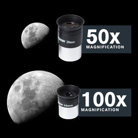 Celestron AstroMaster 90AZ 20mm eyepiece for wide-field views