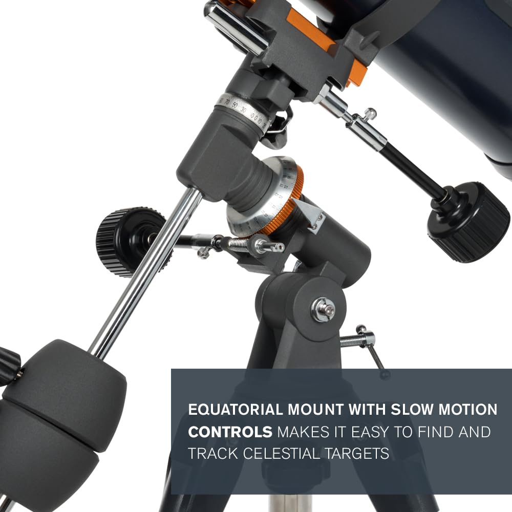 Celestron AstroMaster 90EQ StarPointer finder helps quick object location.