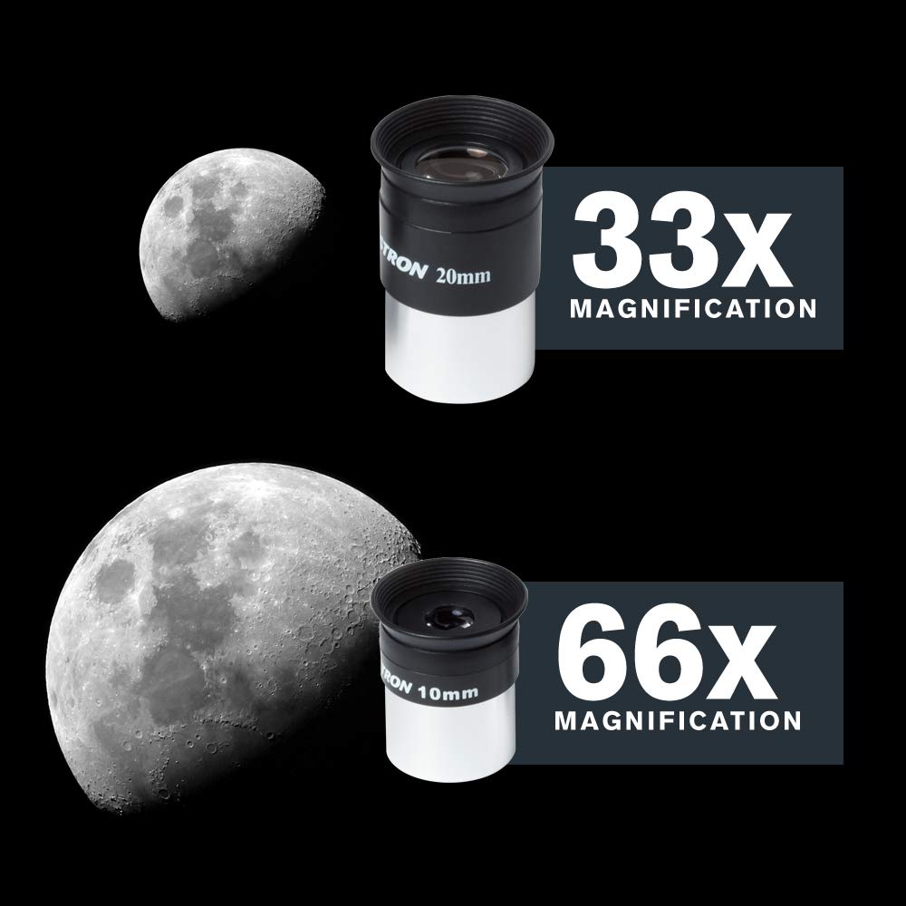 Celestron AstroMaster 102AZ 10mm eyepiece for detailed observations.