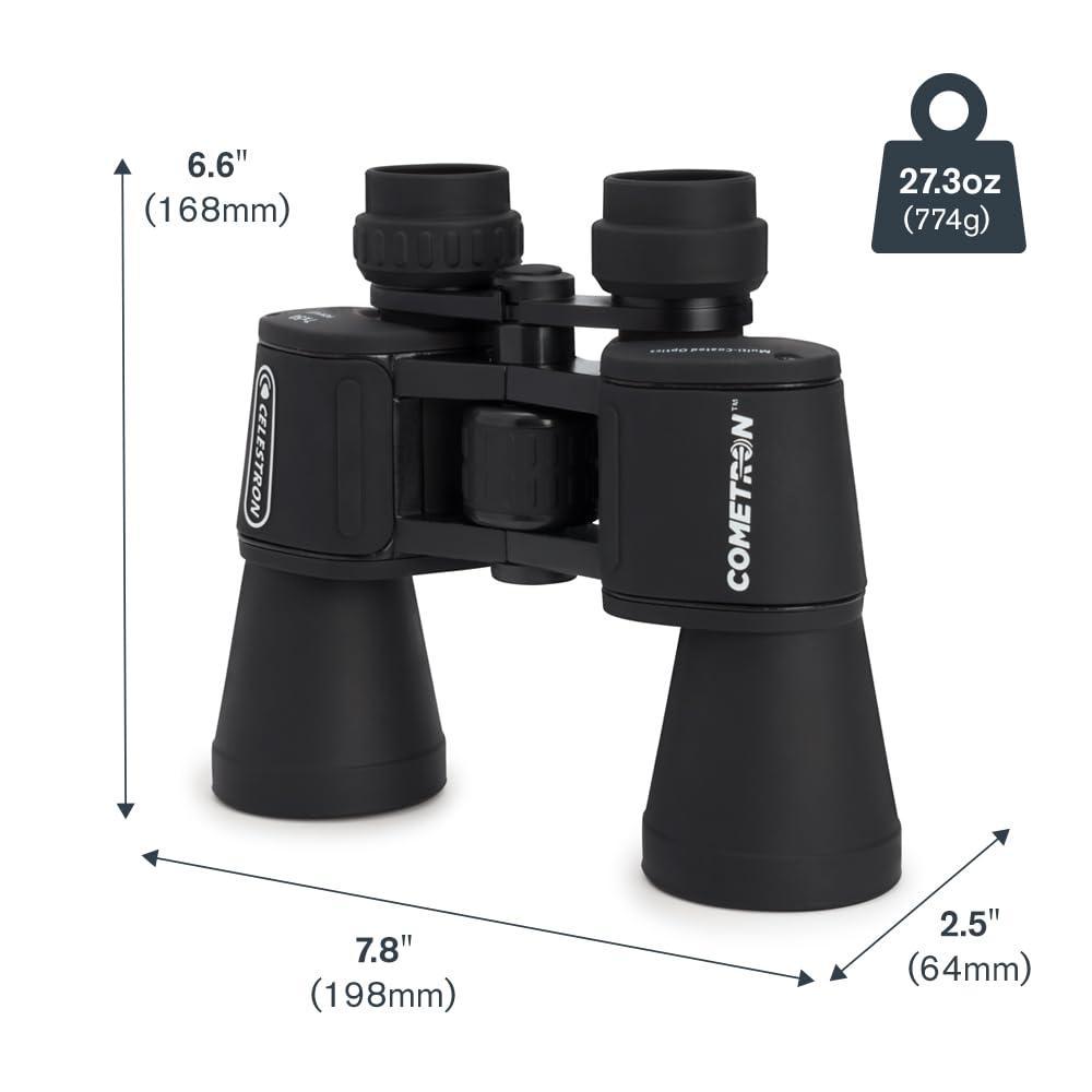 Celestron Cometron used under stars in a field illustrating wide-field night-sky viewing advantage