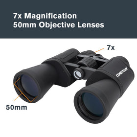 Celestron Cometron large 50mm objective lenses capturing more light for brighter night views